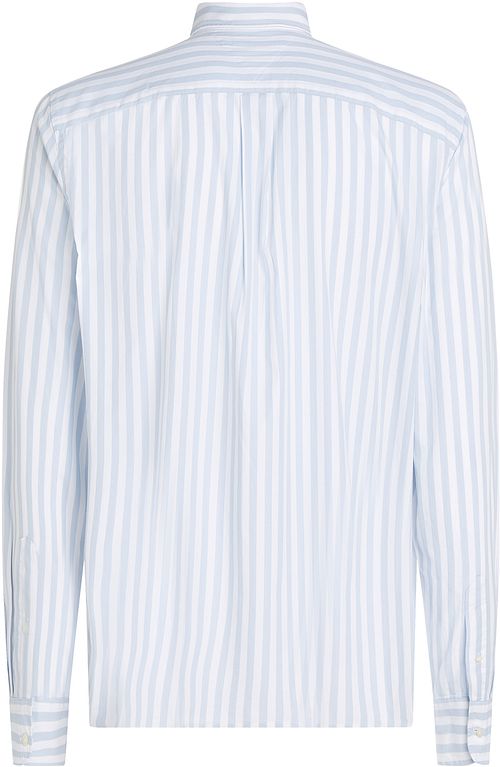 Tommy Hilfiger Poplin Hemd Streifen Hellblau Product / Achterkant