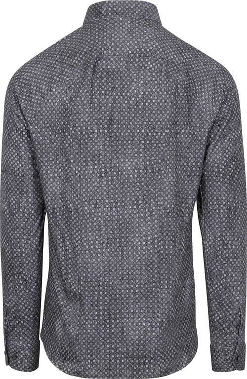 Desoto Shirt Print Denim Dark Blue Product / Achterkant