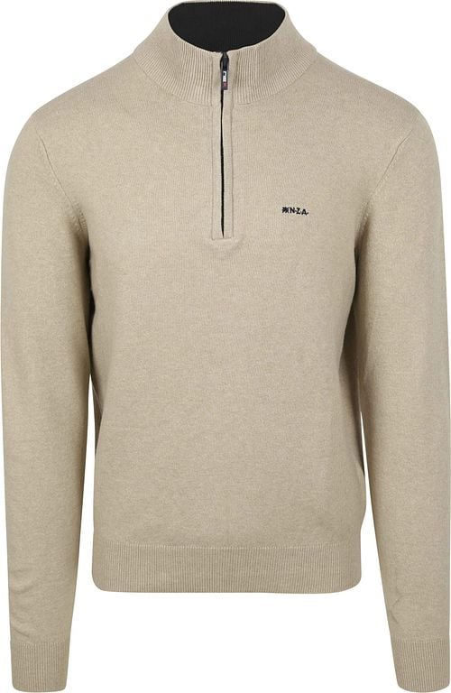 NZA Half Zip Sweater Christopher Melange Sand Product