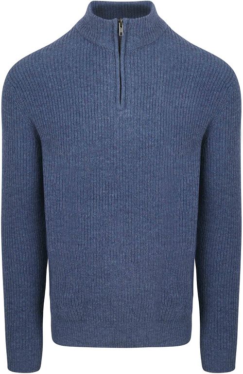 Steppin' Out Half Zip Pullover Lambswool Mid Blue Product