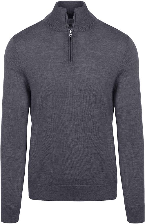 King Essentials The Michael Half Zip Pull Merino Anthracite Product
