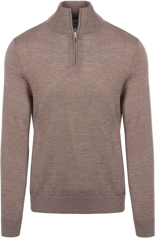 King Essentials The Michael Half Zip Pull Merino Bruin Product