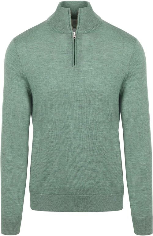 King Essentials The Michael Half Zip Pull Merino Grün Product