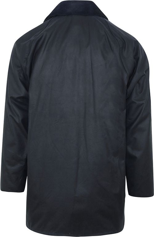 Barbour Beaufort Wachsjacke Dunkelblau Product / Achterkant