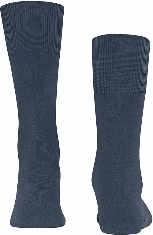 Falke Airport Sok Wol Blend 6688 Donkerblauw Product / Achterkant