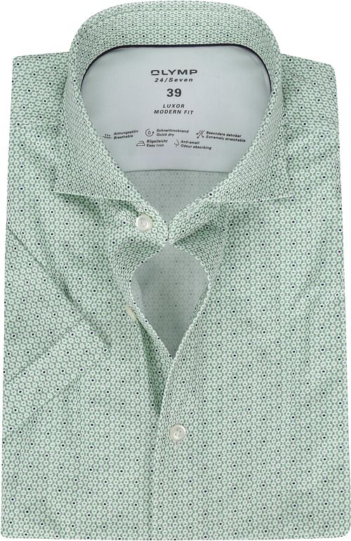 OLYMP Luxor MF Chemise Impression Vert Product