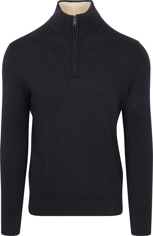 Steppin' Out Half-Zip Pullover Cotton Cashmere Navy Product