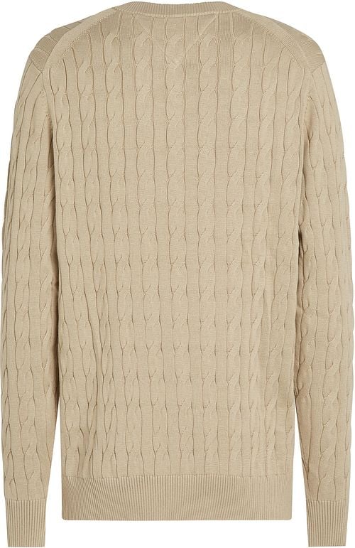 Tommy Hilfiger Pullover Cable Beige Product / Achterkant