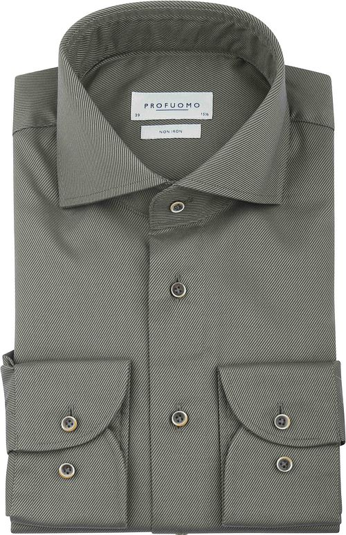 Profuomo Twill Shirt Dark Green Product
