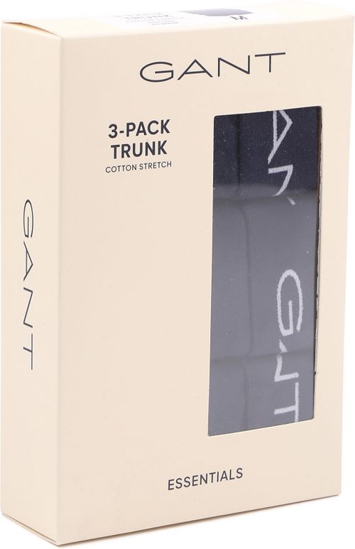 Gant Boxers Trunk 3-Pack Navy Verpakking