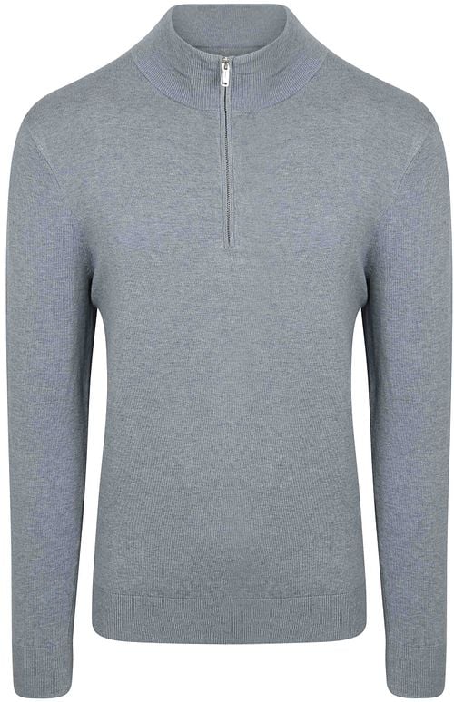Profuomo Half Zip Pullover Luxury Basic Blue Product
