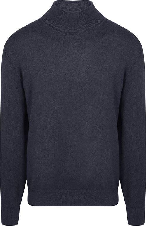 Steppin' Out Rollneck Pullover Cotton Cashmere Navy Product
