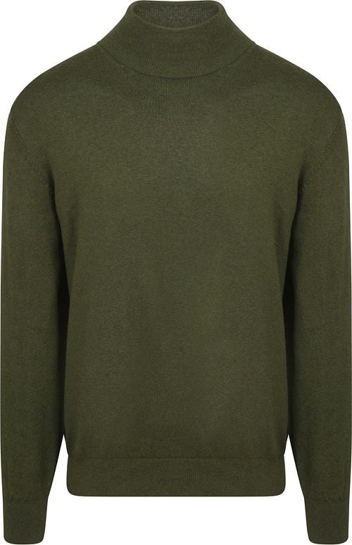 Steppin' Out Rollneck Pullover Cotton Cashmere Olive Green Product