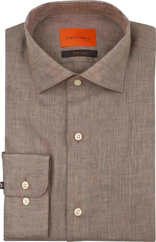 Suitable Shirt Linen Taupe Product