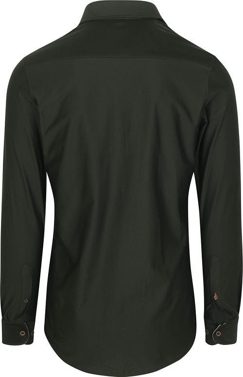 Suitable Chemise Herringbone Vert Foncé