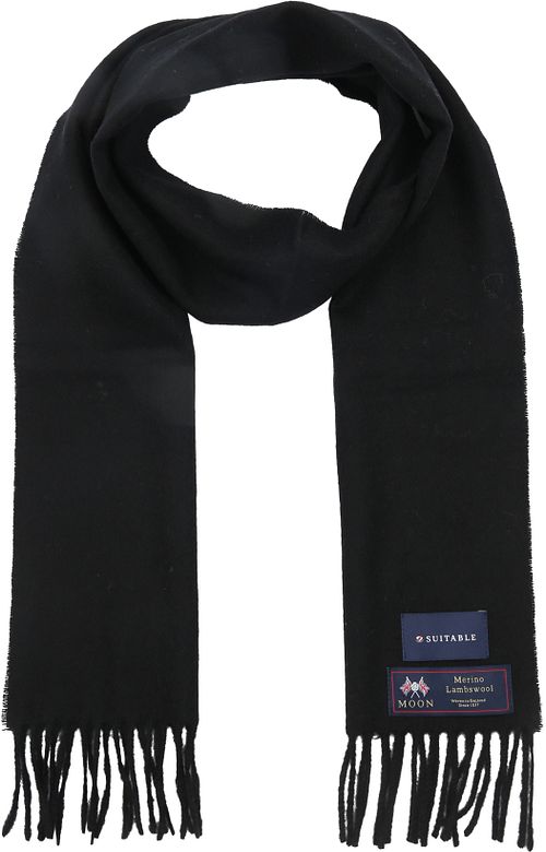 Geeigneter Herrenschal Kariert Merino Schwarz Product