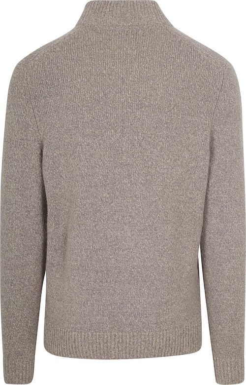 Suitable Half Zip Pull-over Laine Boiled Taupe Product / Achterkant