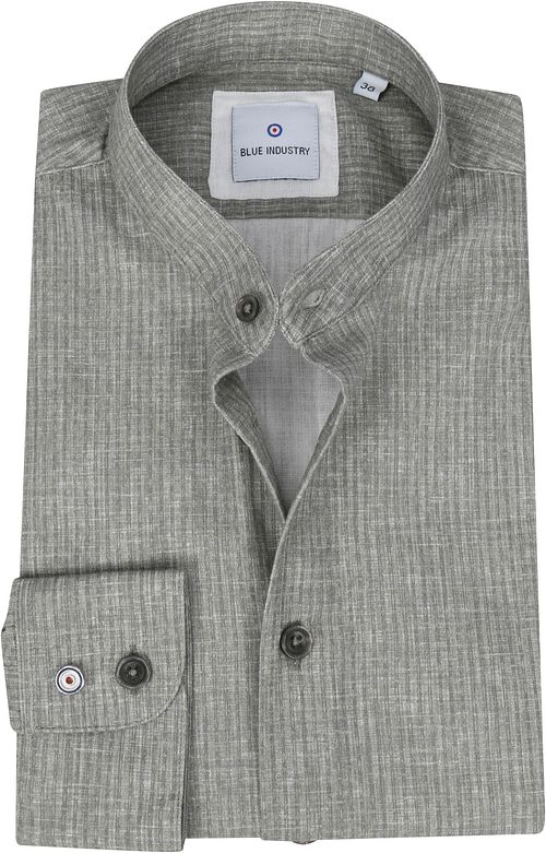 Blue Industry Shirt Mao Collar Green Product