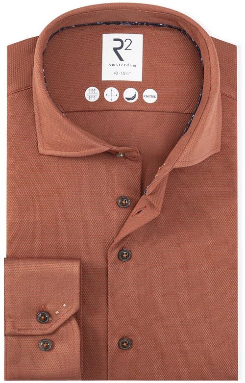 R2 Shirt Dobby Poplin Brique Product