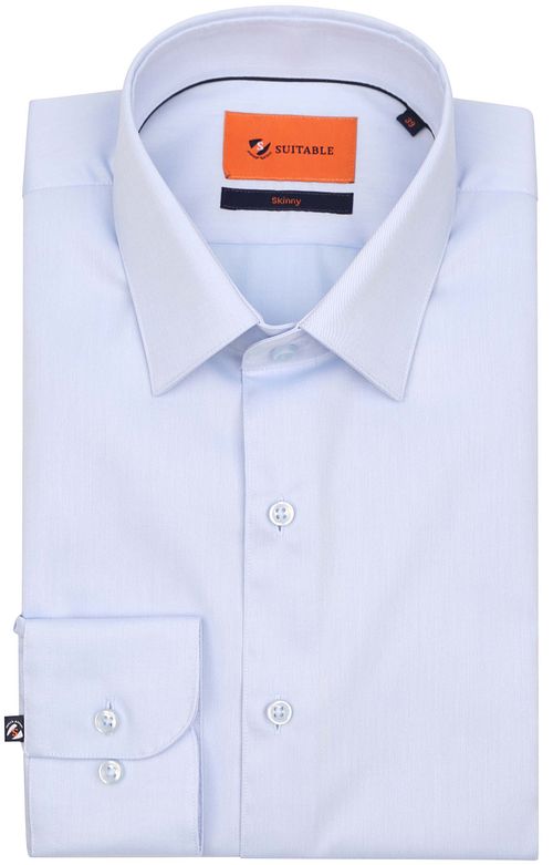 Suitable Twill Hemd Lichtblauw Product