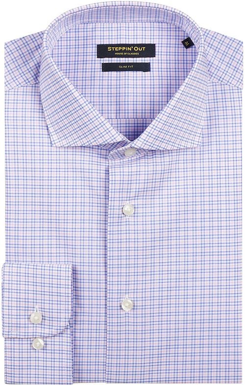 Steppin' Out Overhemd Slim-Fit Ruiten Blauw Rood Product