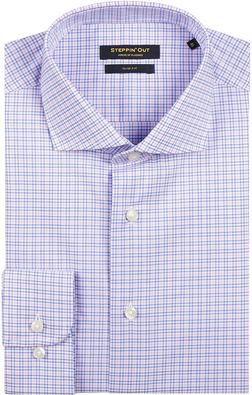 Steppin' Out Shirt Slim-Fit Checks Blue Red Product