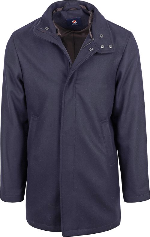 Suitable Manteau Hirsch Mix Laine Marine Product