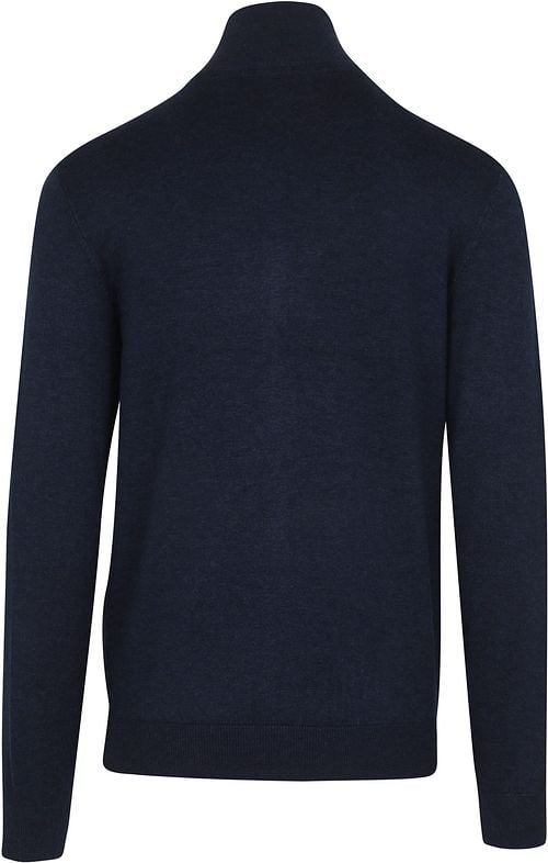 Petrol Strickjacke Strickwaren Melange Dunkelblau Product / Achterkant