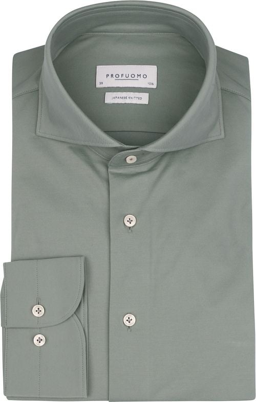 Profuomo Japanese Knitted Hemd Grün Product