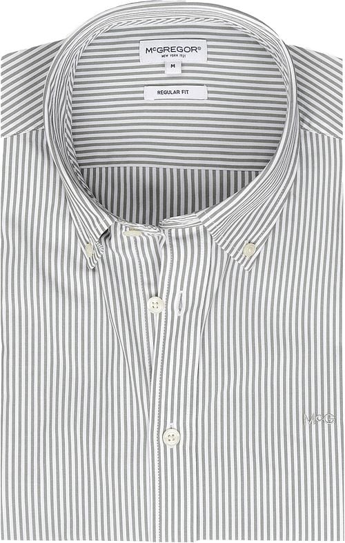 McGregor Hemd Poplin Streifen Sage Grün Product