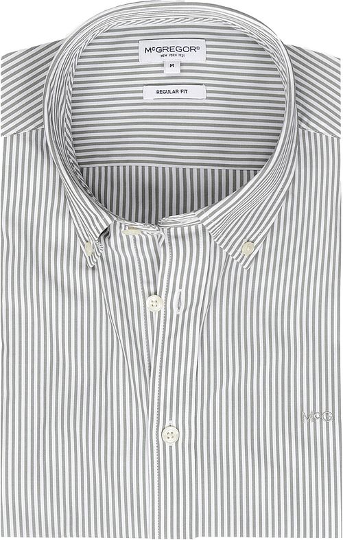 McGregor Shirt Poplin Stripes Sage Green Product