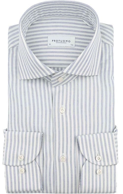 Profuomo Hemd Streifen Cutaway Blue Product