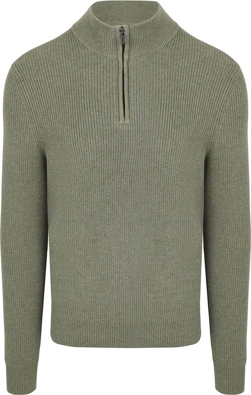 Suitable Half Zip Pullover Wool Blend Green Product