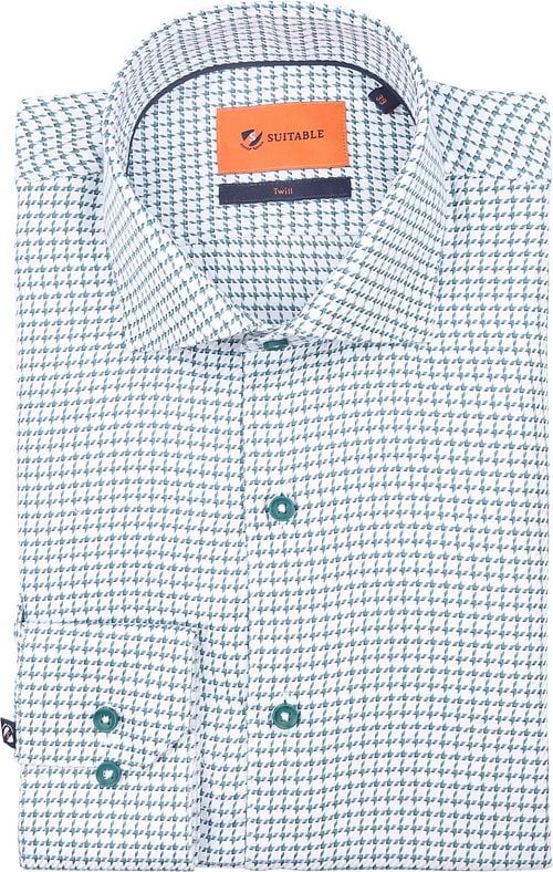 Suitable Hemd Check Print Grün Product