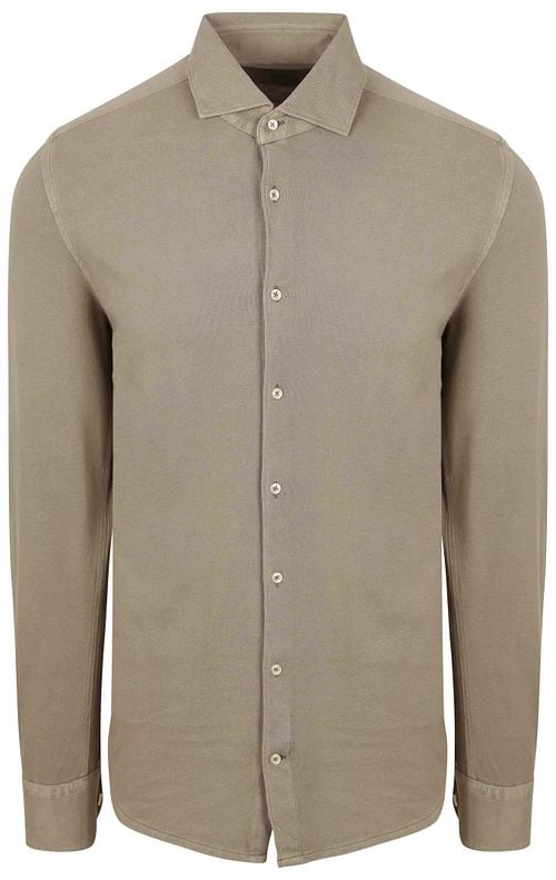 Suitable Piqué Shirt Taupe Product