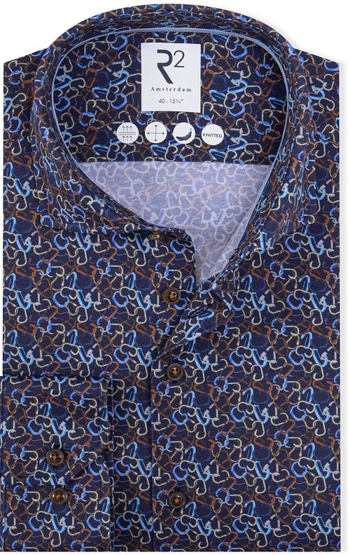 R2 Knitted Shirt Carabiner Navy