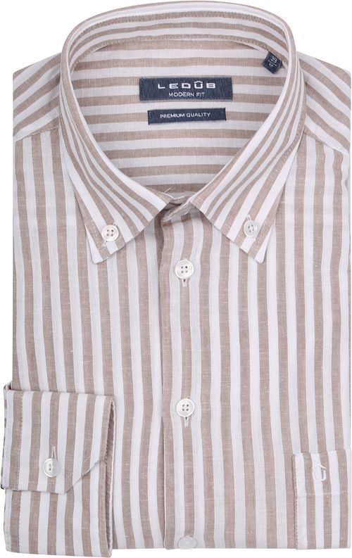 Ledub Shirt Linen Striped Beige Product