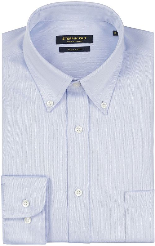 Steppin' Out Shirt Herringbone Light Blue Product
