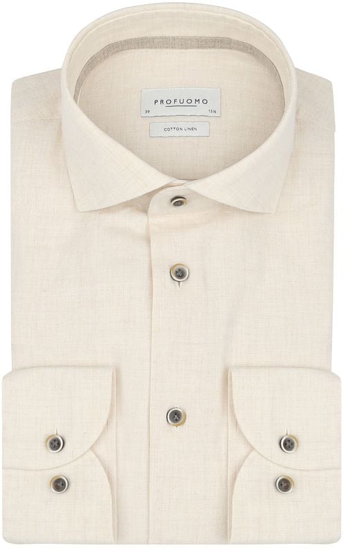 Profuomo Hemd Leinen Blend Ecru Product
