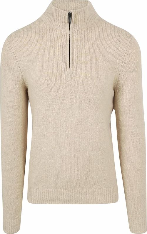 Suitable Half Zip Pullover Boiled Wool Ecru Product