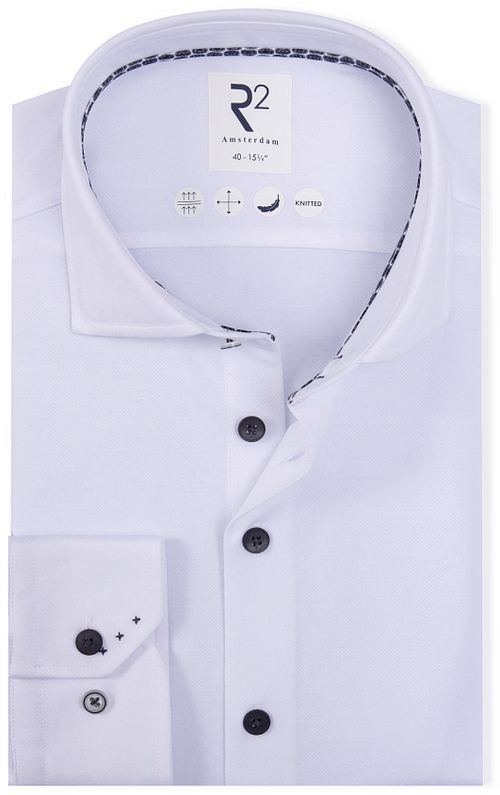 R2 Chemise Dobby Knitted Blanche