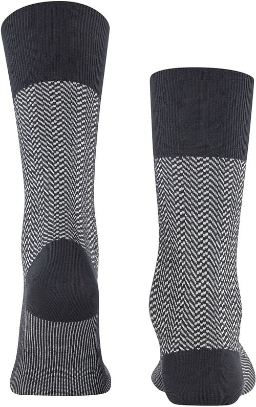 Falke Airport Herringstripe Sock Black Product / Achterkant