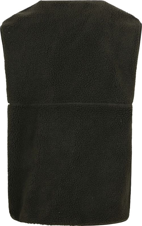 KnowledgeCotton Apparel Strickjacke Teddy Fleece Dunkelgrün Product / Achterkant