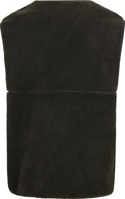 KnowledgeCotton Apparel Strickjacke Teddy Fleece Dunkelgrün Product / Achterkant