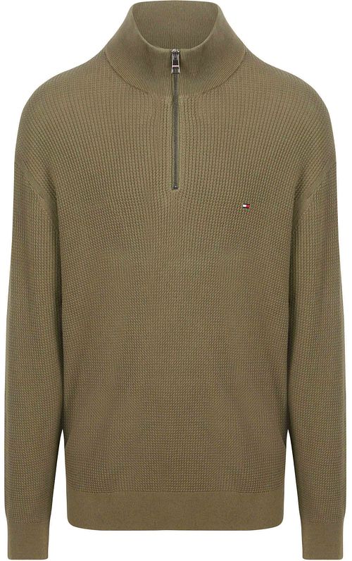 Tommy Hilfiger Big&Tall Half Zip Cable Pullover Olive Green Product
