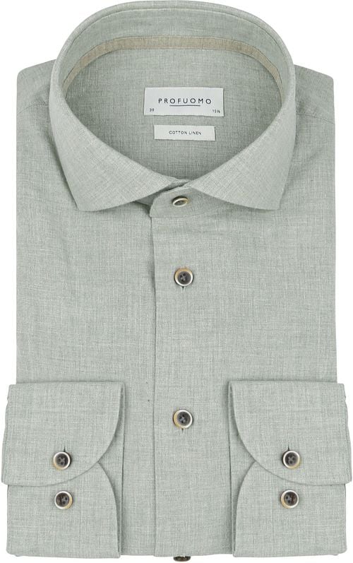 Profuomo Hemd Leinen Blend Hellgrün Product