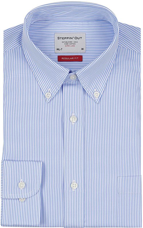 Steppin' Out Hemd Extra Long Sleeves Streifen Hellblau Product
