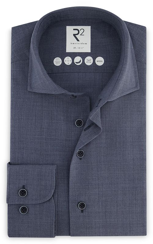 R2 Wool Shirt Blue Product