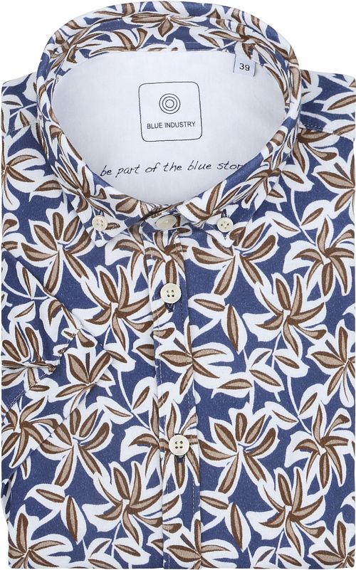 Blue Industry Short Sleeve Hemd Druck Dunkelblau Product