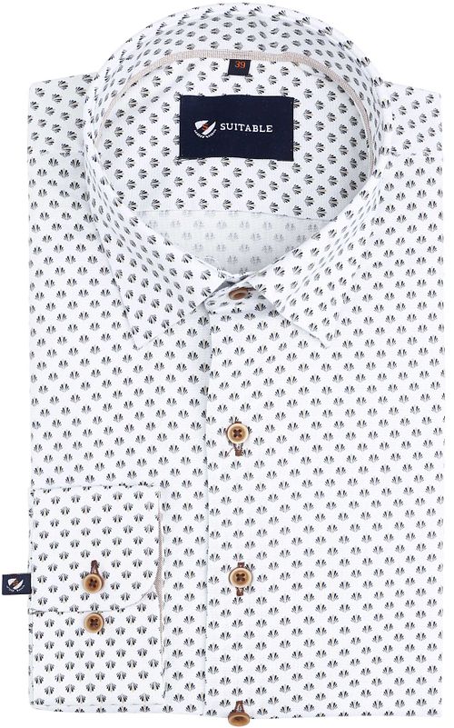 Chemise convenable imprimée Blanche Product